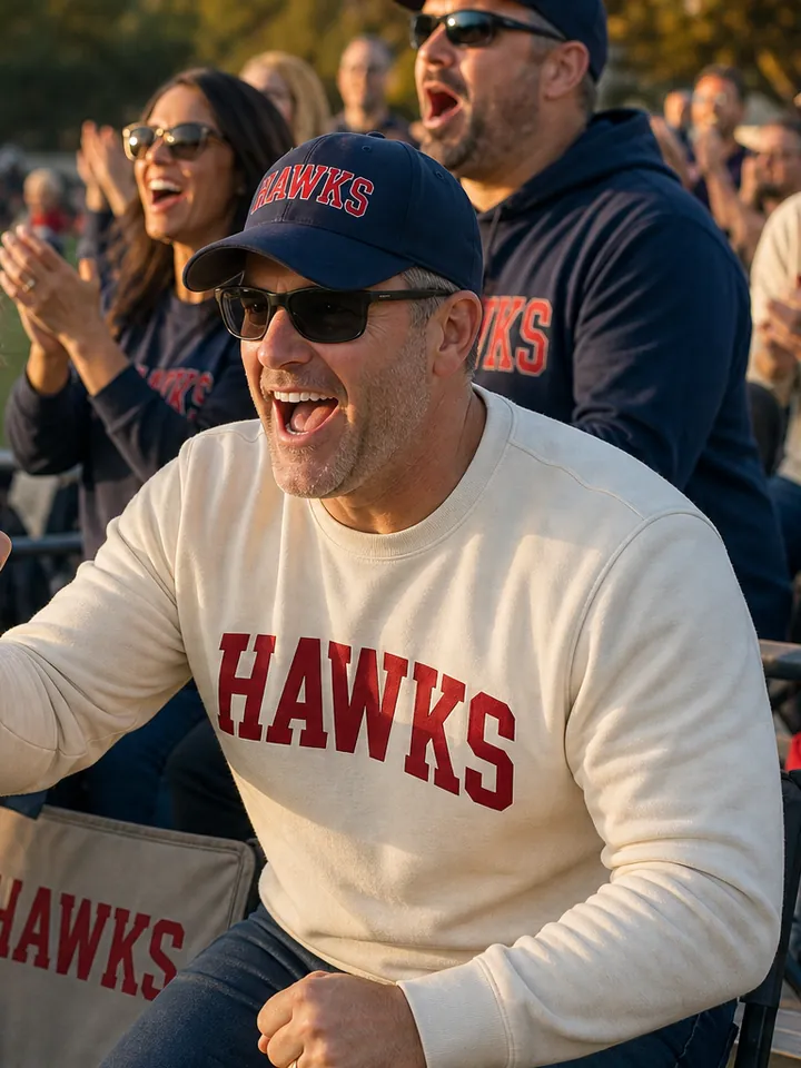 Dad wearing team gear